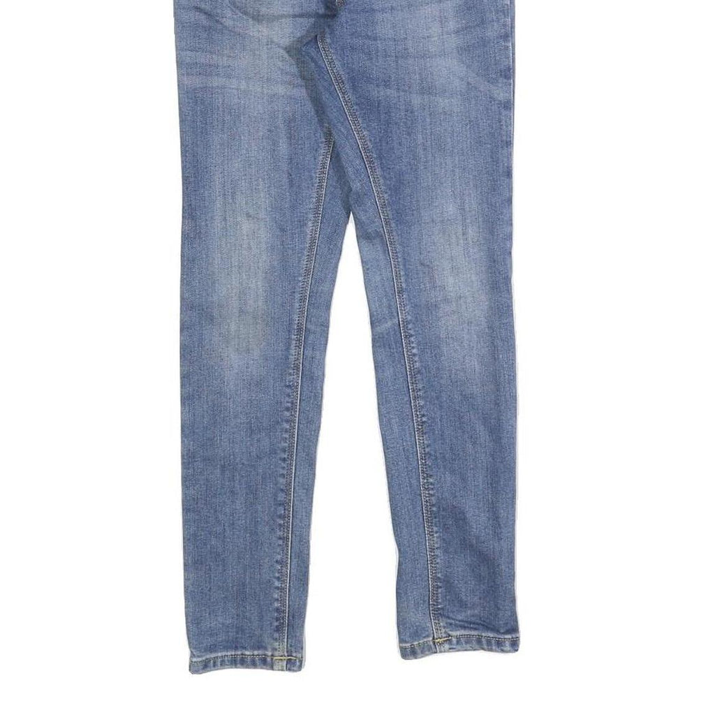 LEE Womens Slim Blue Denim Slim Jeans W25 L25 Stretch Cotton Blend Zip