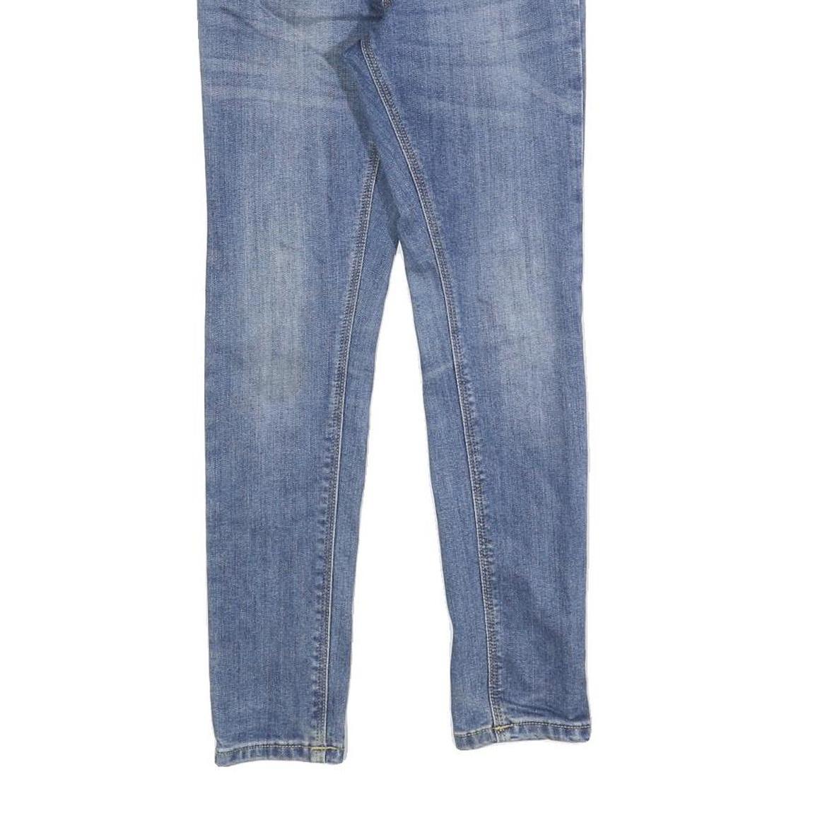 LEE Womens Slim Blue Denim Slim Jeans W25 L25 Stretch Cotton Blend Zip