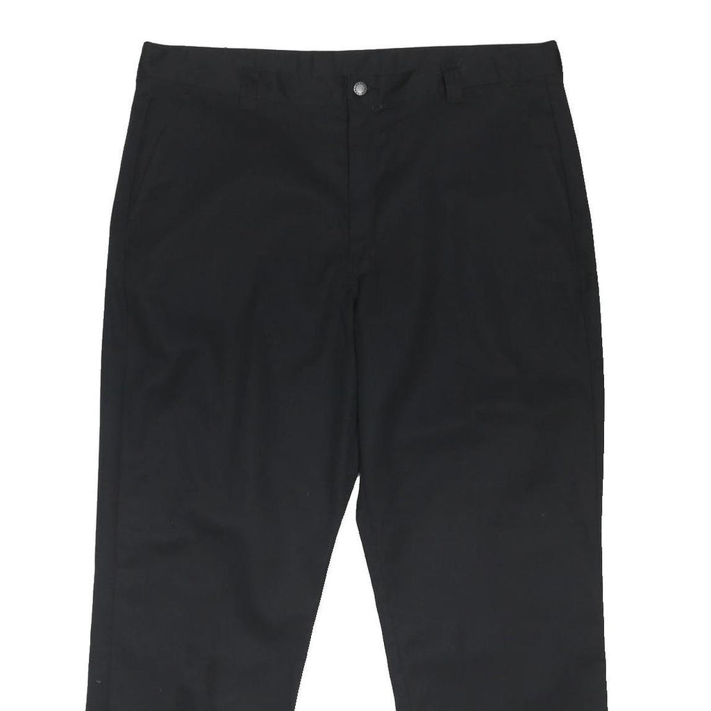 DICKIES Mens Cotton Blend Black Regular Fit Straight Leg Trousers W40 L31