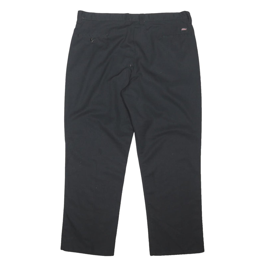 DICKIES Mens Cotton Blend Black Regular Fit Straight Leg Trousers W40 L31